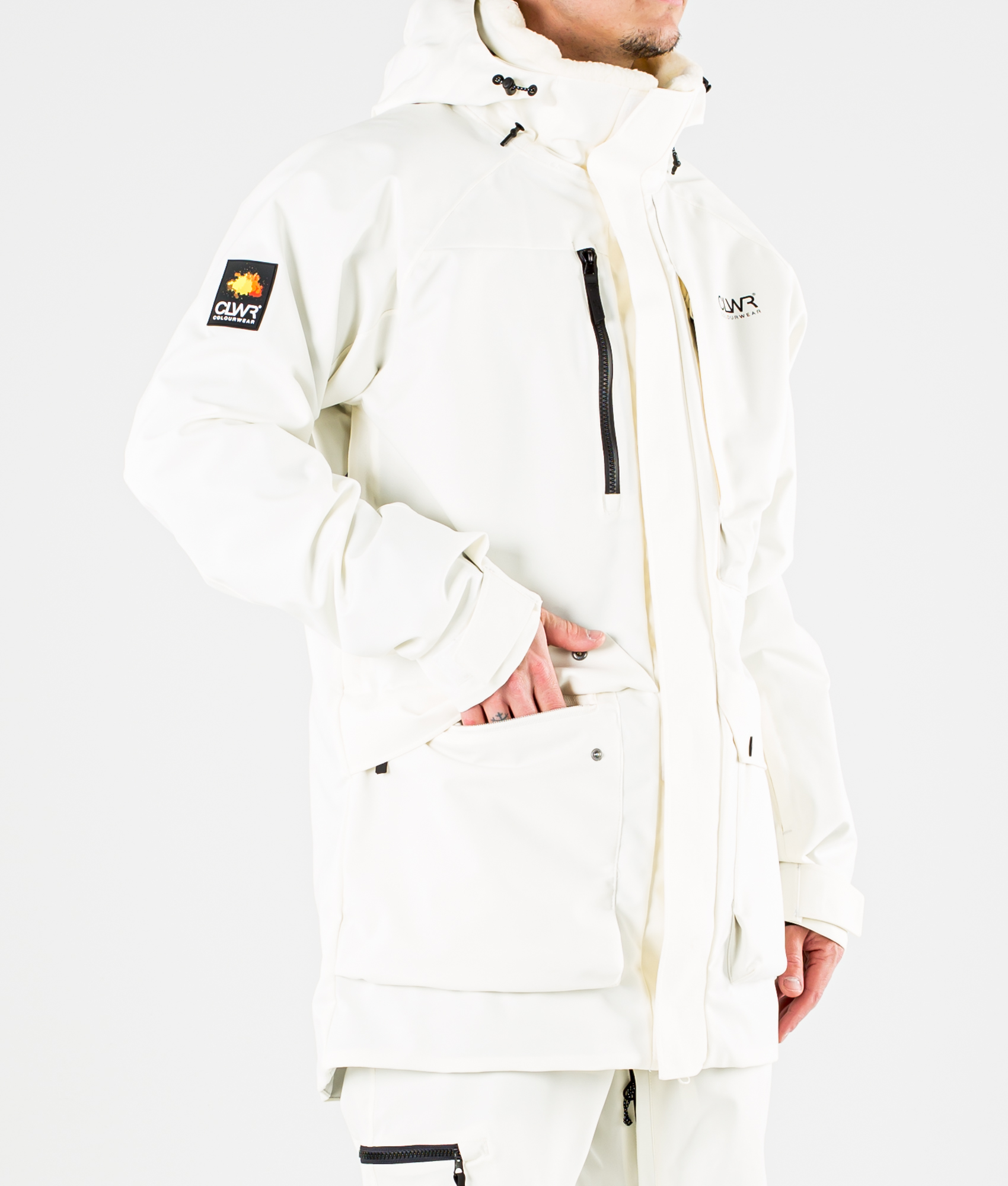 off white snowboard jacket