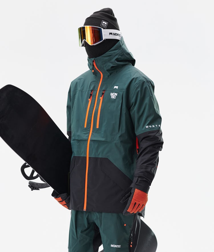 Montec 3L Snowboard jas Heren Atlantic/Black - Groen | Ridestore.com