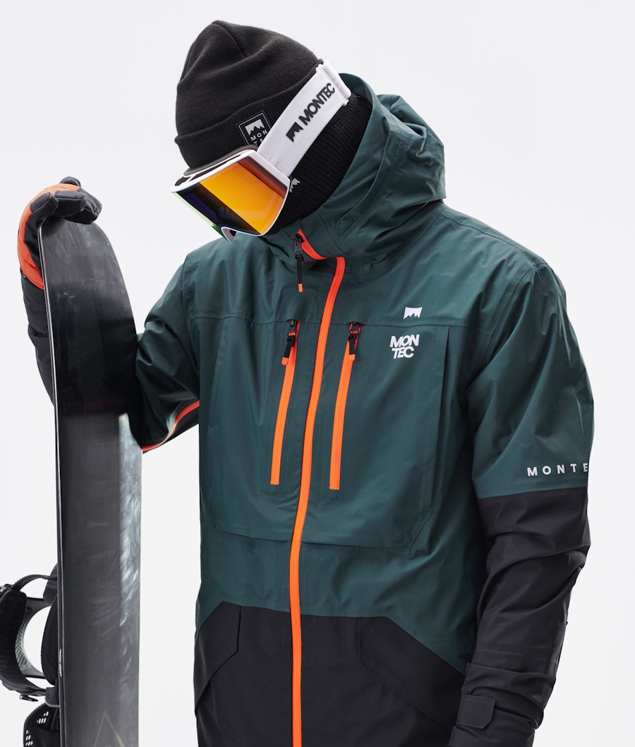 Montec Fenix 3L Snowboard Jacket Dark Atlantic Black