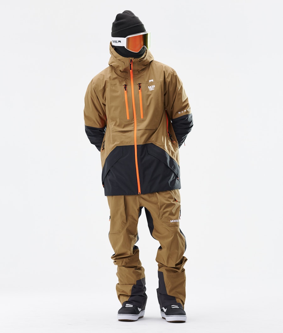 Montec Fenix 3L Veste Snowboard Homme Gold/Black