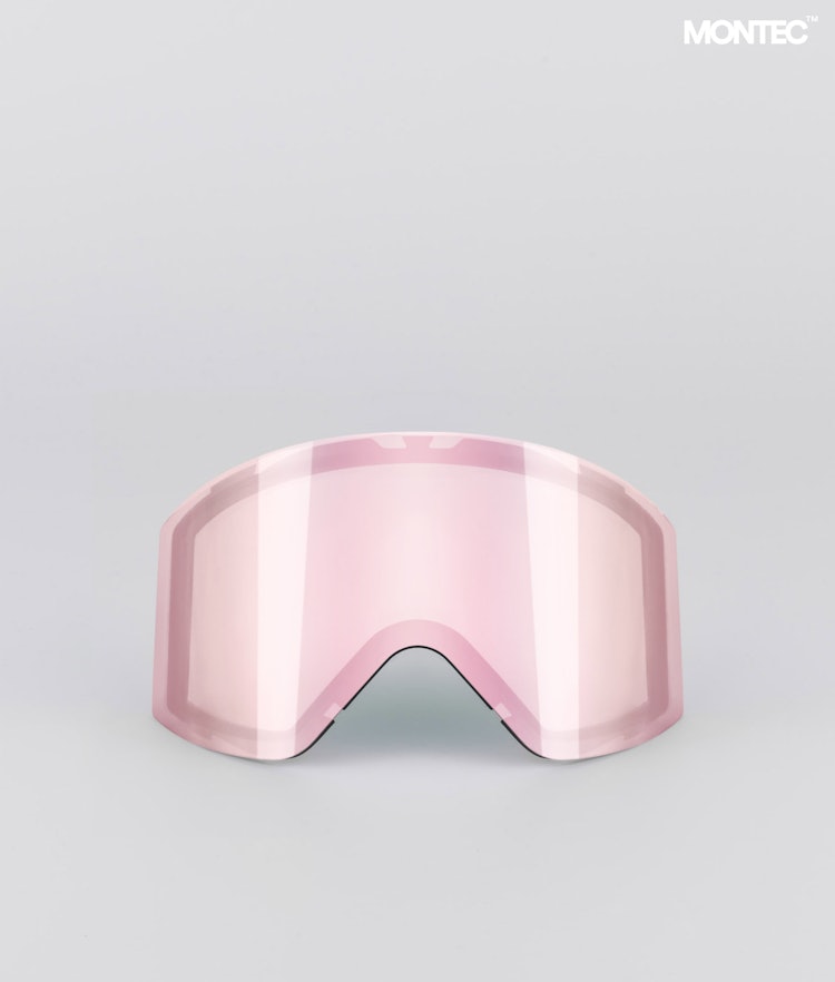 Montec Scope 2020 Goggle Lens Large Ecran de remplacement pour masque de ski Rose