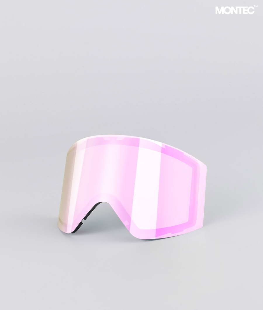 Montec Scope 2020 Goggle Lens Large Ecran de remplacement pour masque de ski Pink Sapphire