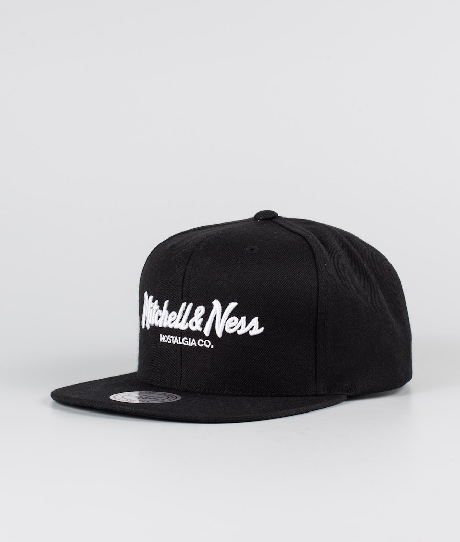Mitchell and Ness Classic Script High Crown Caps Black