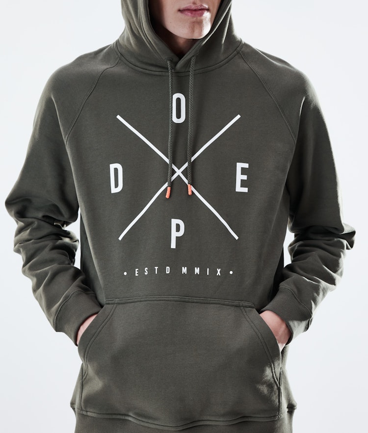 Dope Daily Sweat à capuche Homme 2X-UP Olive Green