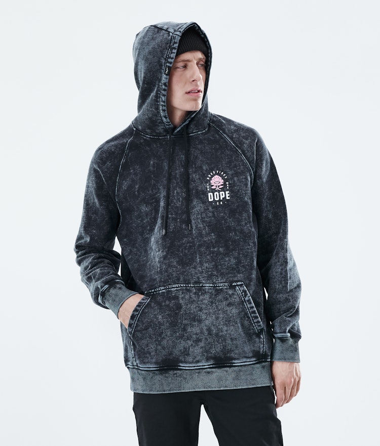 Dope Daily Sudadera con Capucha Hombre Rose Bleached Black