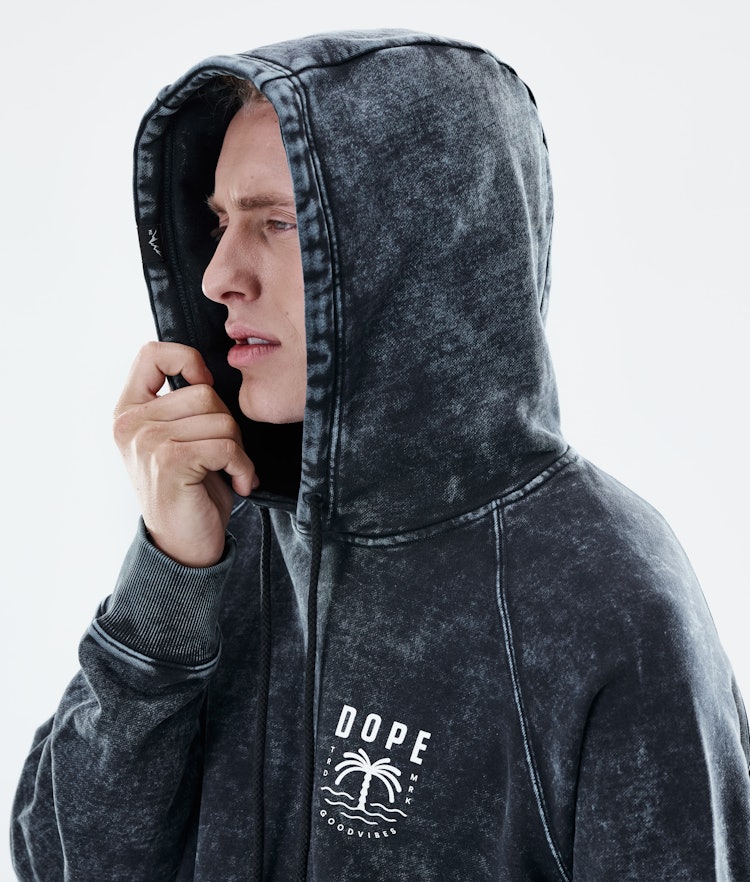 Dope Daily Sudadera con Capucha Hombre Palm Bleached Black