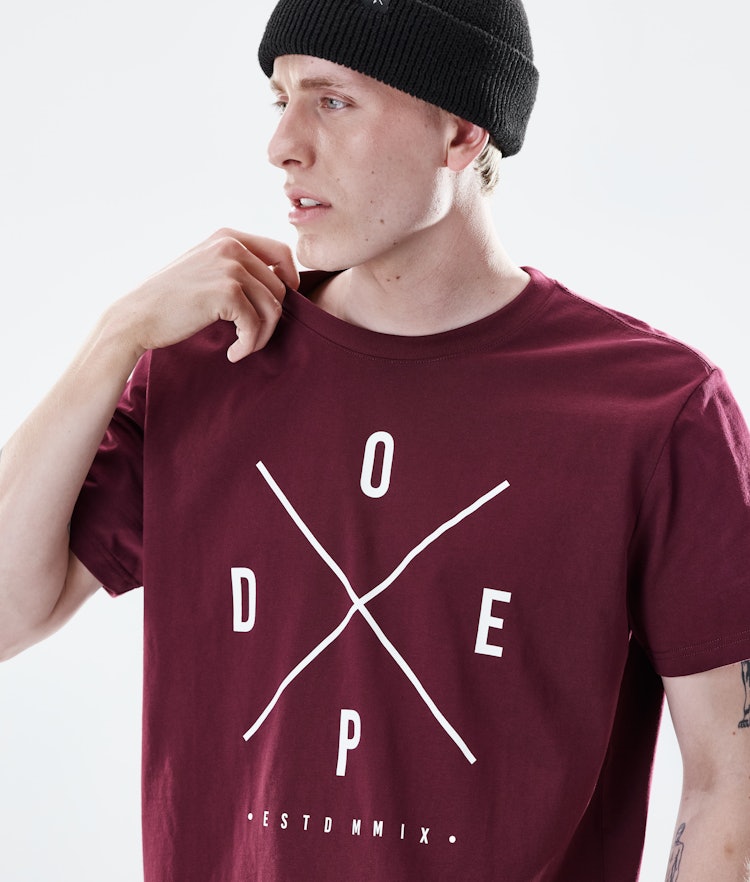 Dope Daily T-Shirt Herren 2X-UP Burgundy