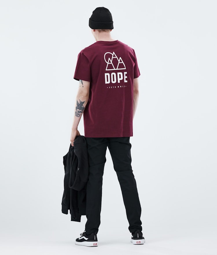 Dope Daily T-shirt Heren Rise Burgundy