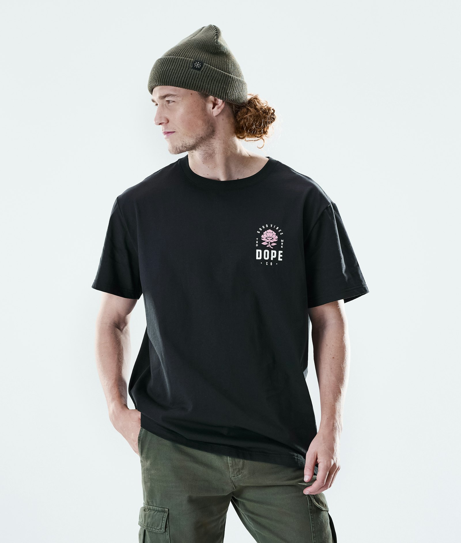 Daily T-shirt Homme Rose Black
