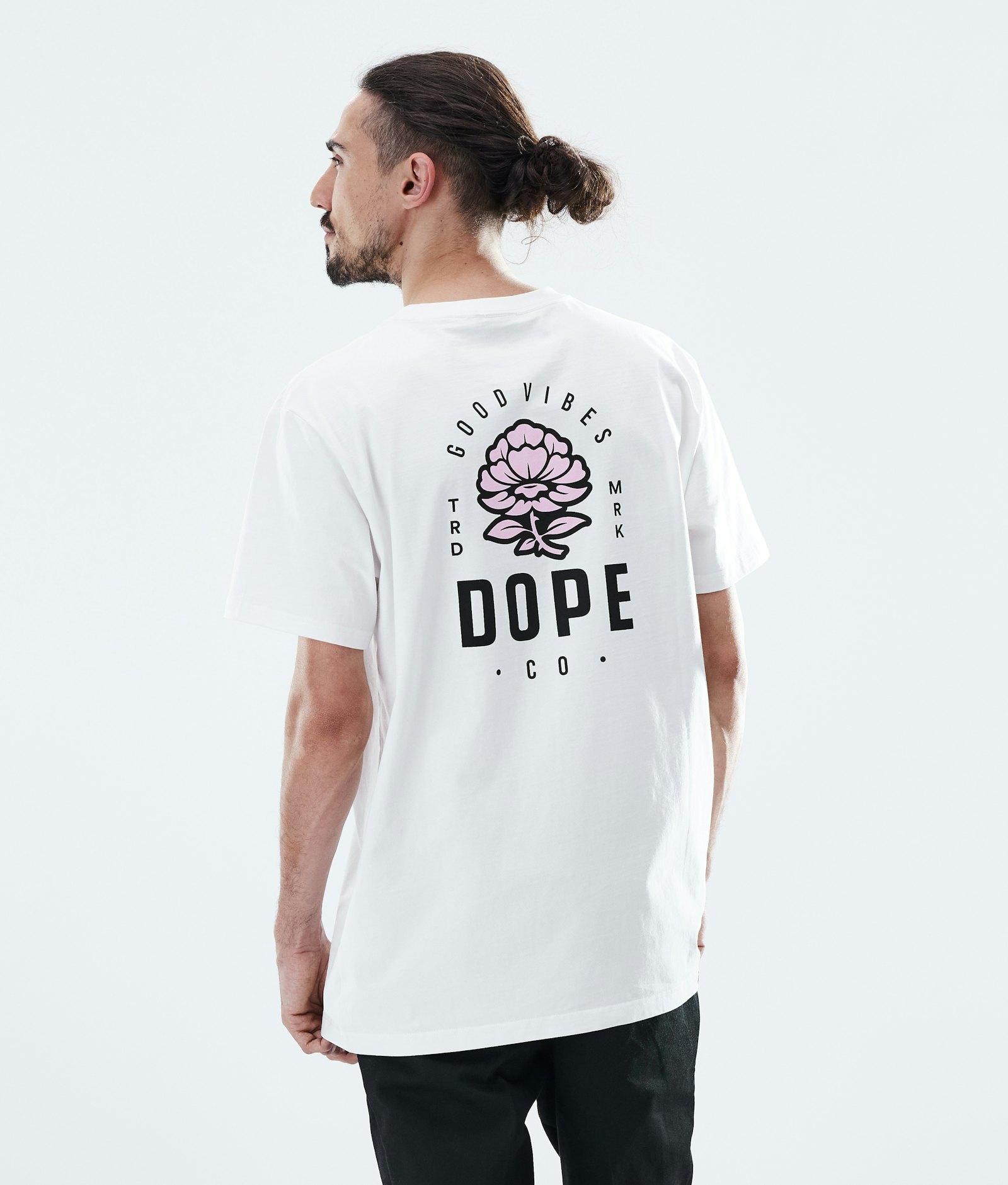 Dope Daily T-shirt Herre Rose White