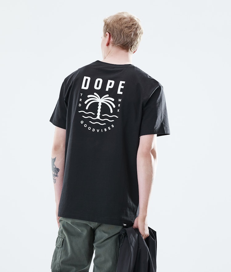 Dope Daily T-shirt Heren Palm Black