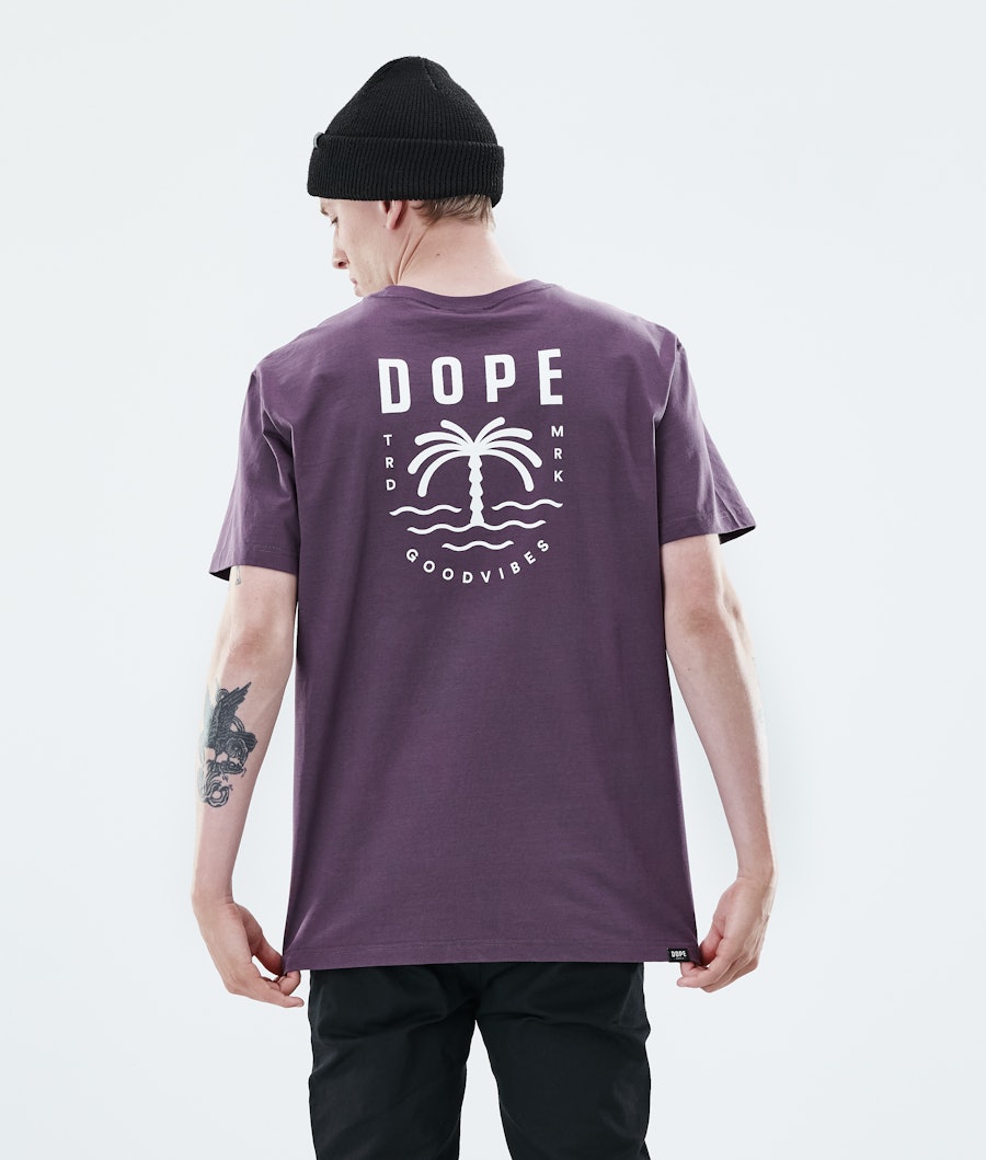 Daily T-shirt Men Palm Faded Grape