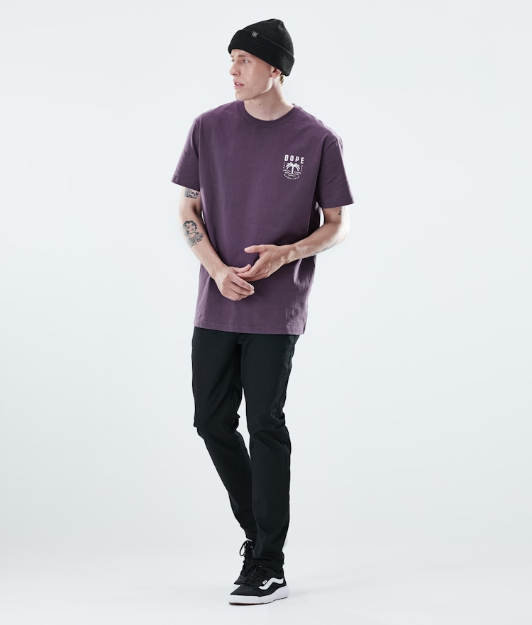 Dope Daily T-shirt Men Palm Faded Grape