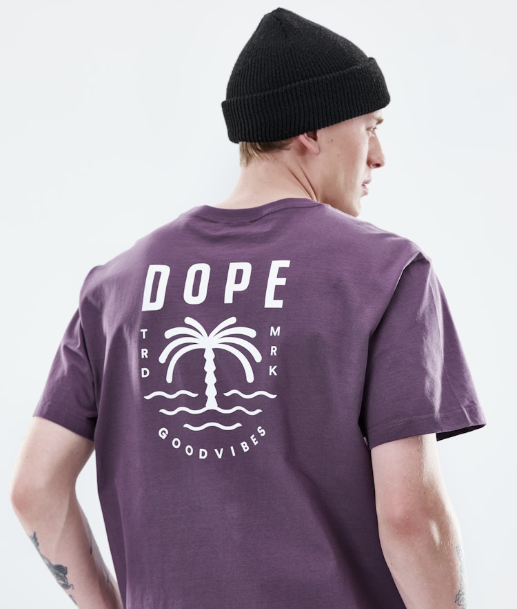 Dope Daily T-shirt Men Palm Faded Grape