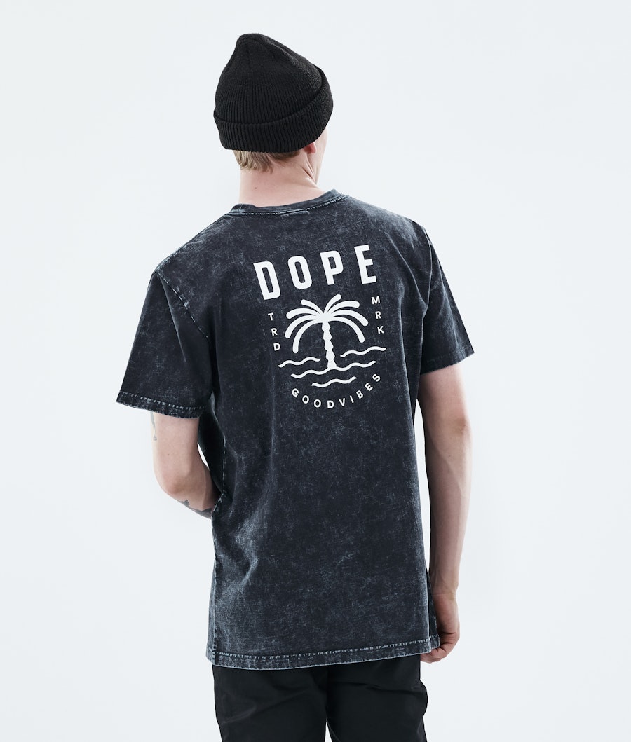 Dope Daily Palm T-paita Bleached Black