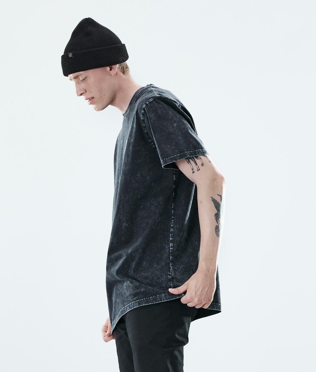Dope Daily Palm T-shirt Heren Bleached Black