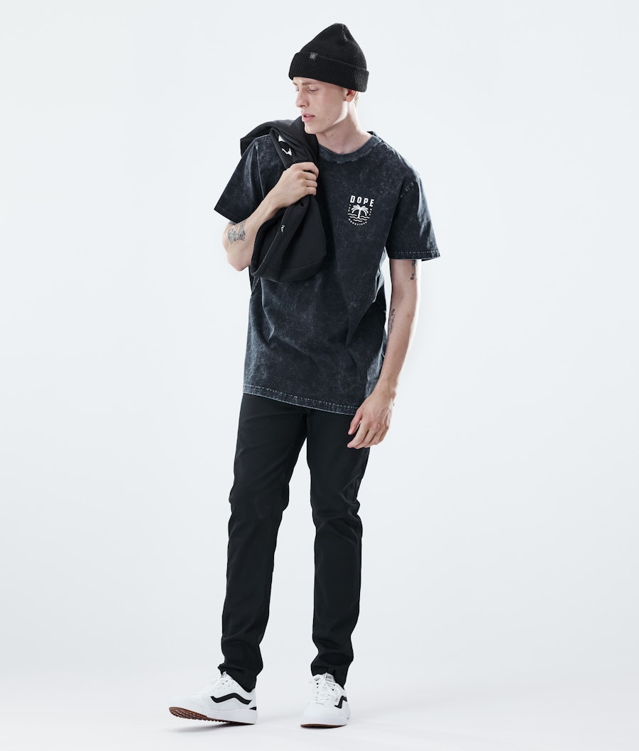 Dope Daily Palm T-shirt Heren Bleached Black