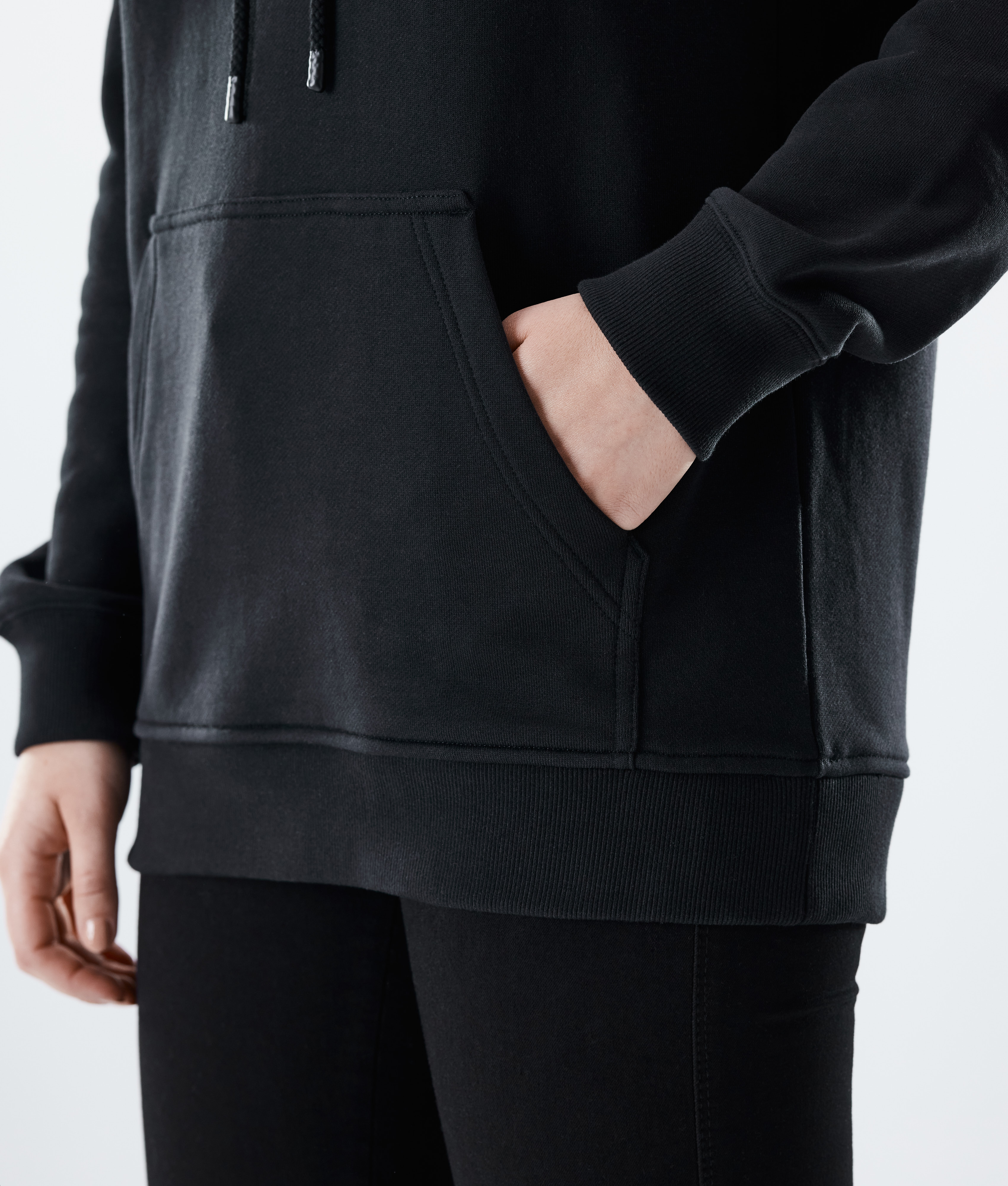 Plain black hoodie on sale women