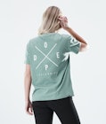 Regular T-shirt Women 2X-UP Faded Green, Image 2 of 7