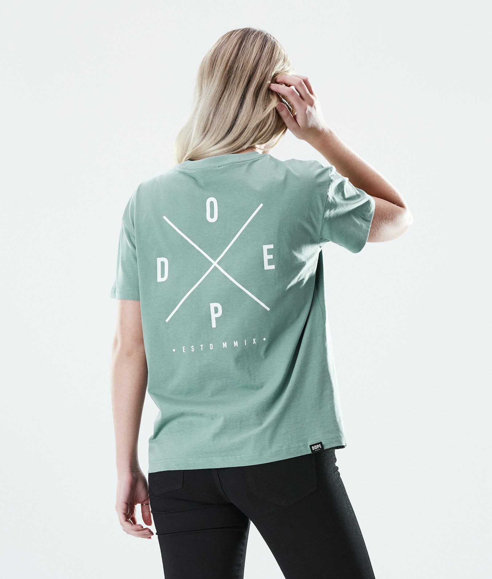 Regular T-Shirt Damen 2X-UP Faded Green