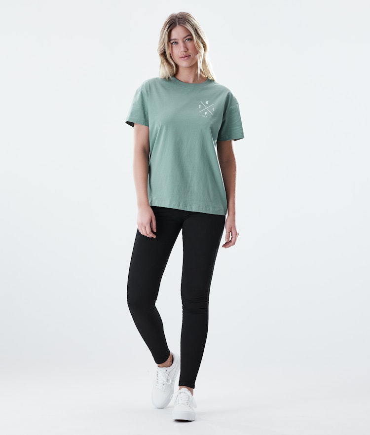 Regular T-shirt Kobiety 2X-UP Faded Green, Zdjęcie 3 z 7