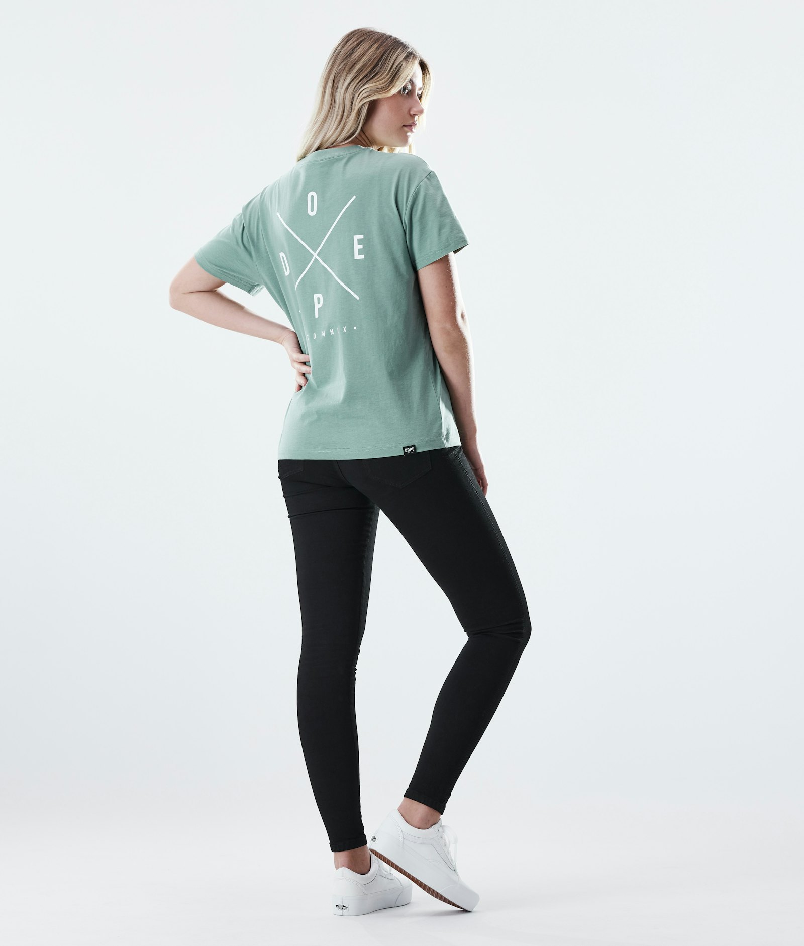 Regular T-shirt Dames 2X-UP Faded Green