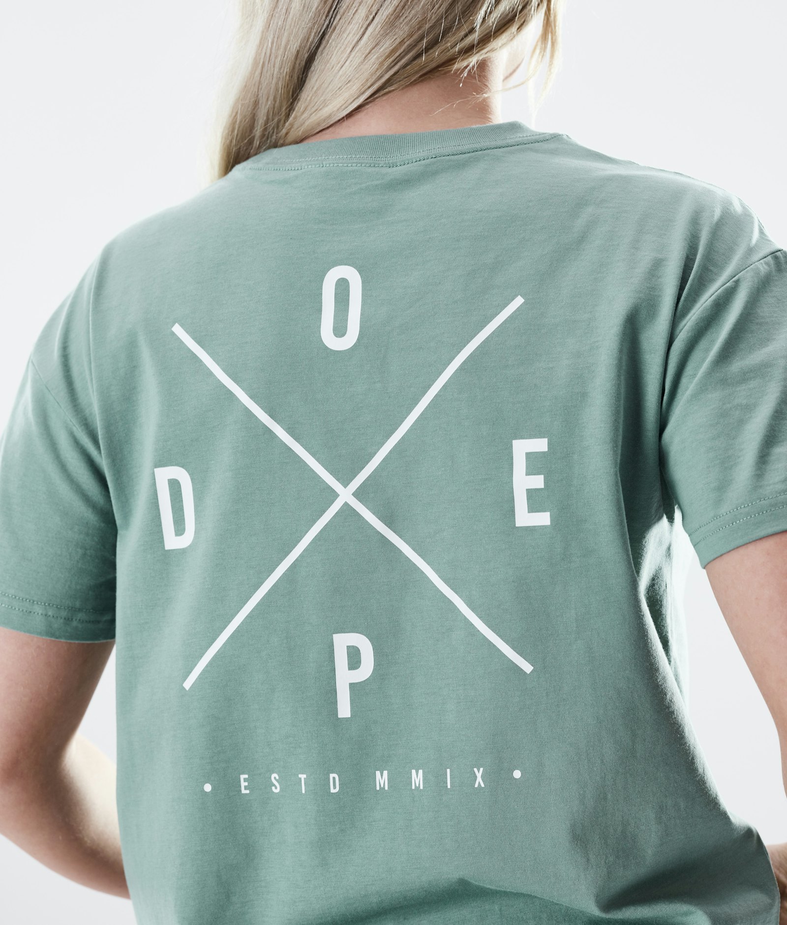 Regular T-shirt Dame 2X-UP Faded Green