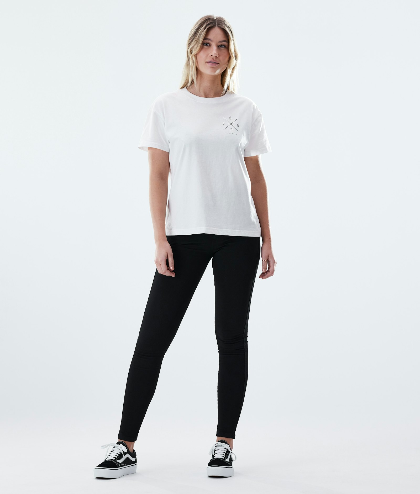 Regular T-shirt Dames 2X-UP White