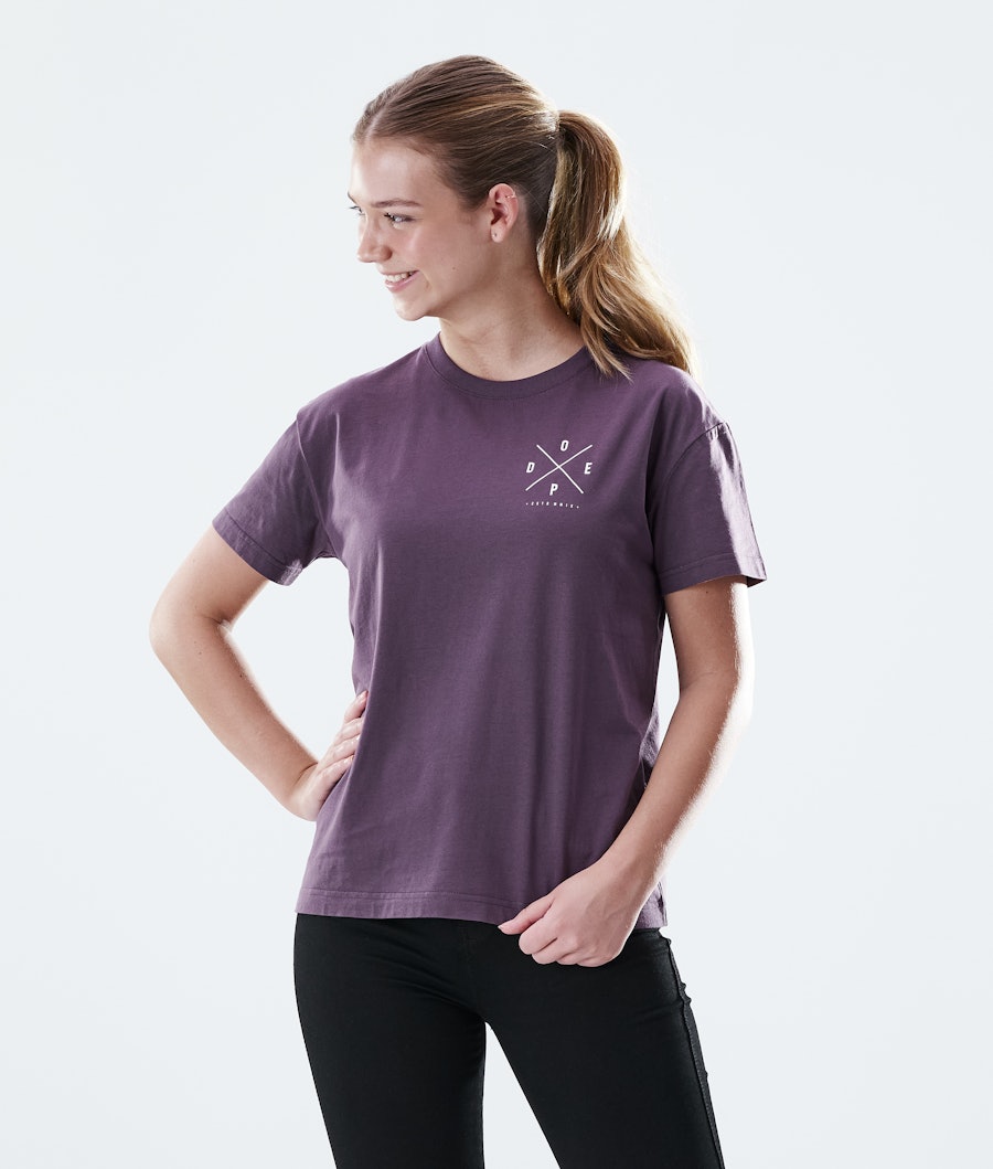 Regular 2X-UP T-shirt Dames Faded Grape