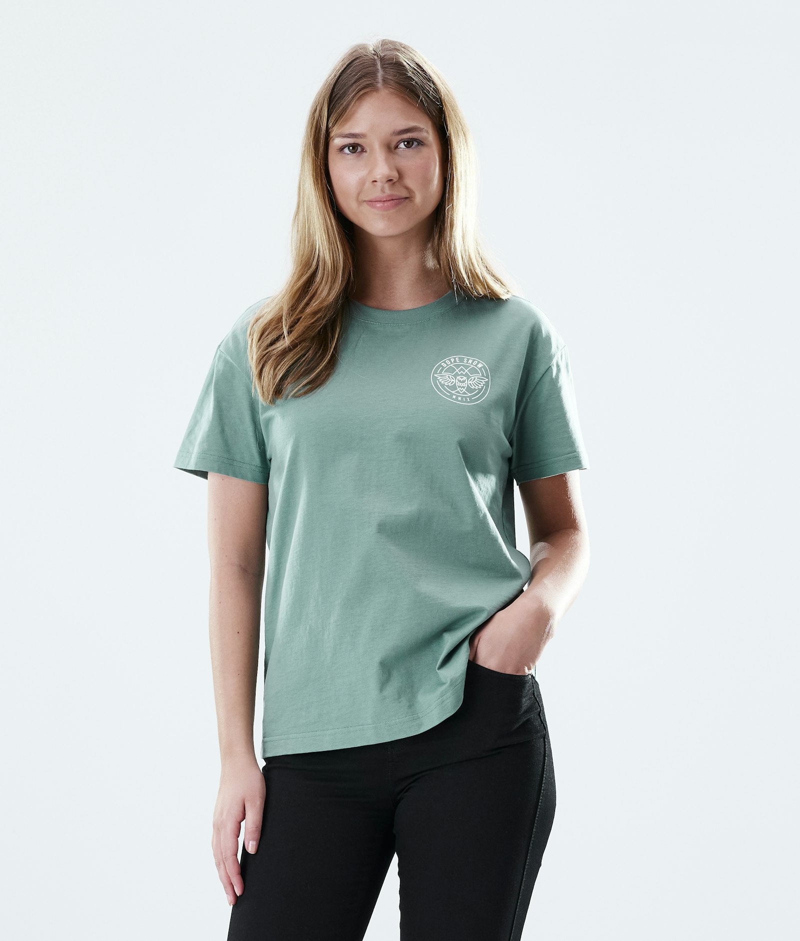 Regular T-shirt Women Beak Faded Green