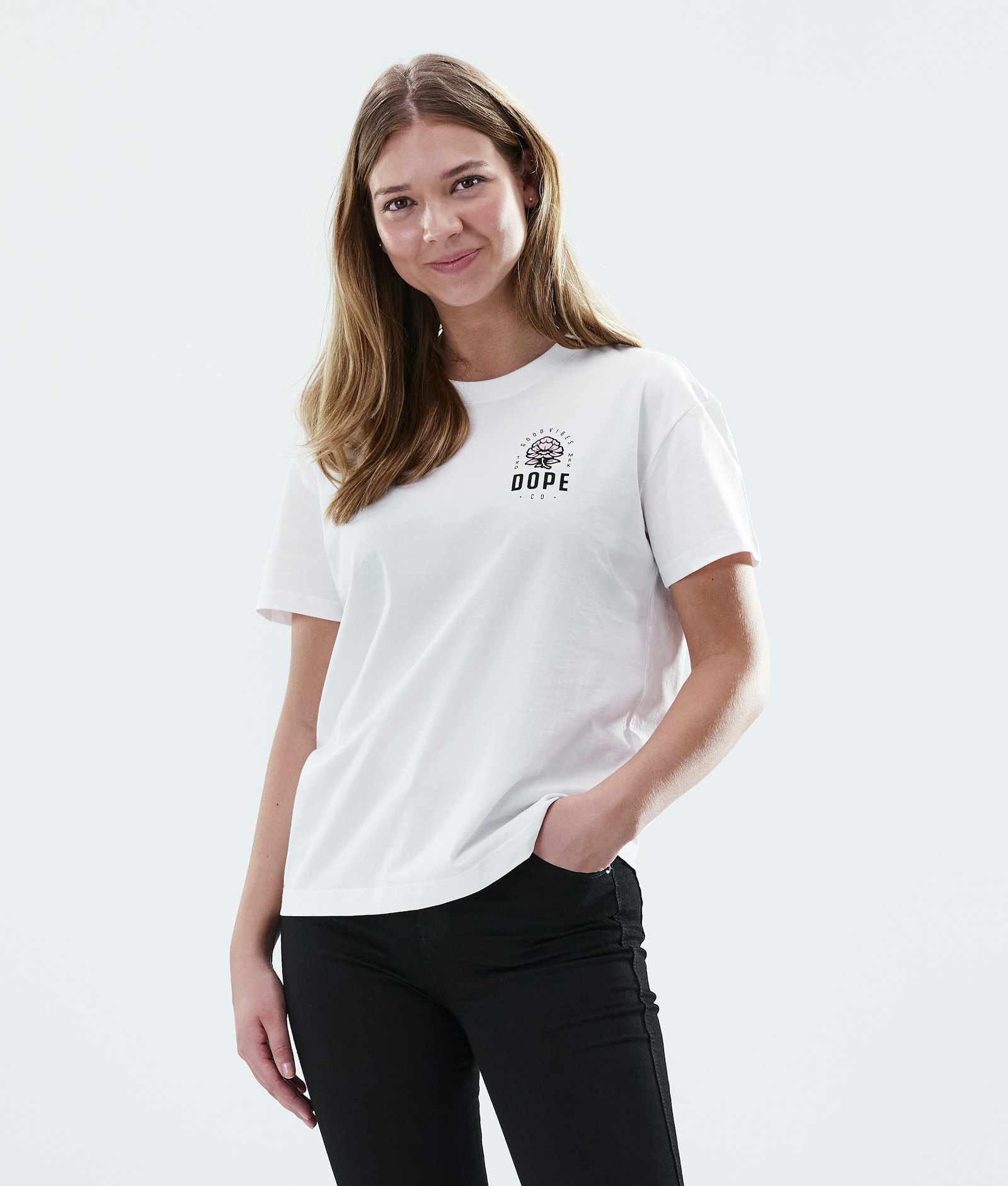 Dope Regular T-paita Naiset Rose White, Kuva 2 / 7