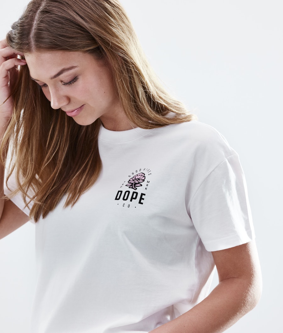 Dope Regular Rose T-shirt Femme White