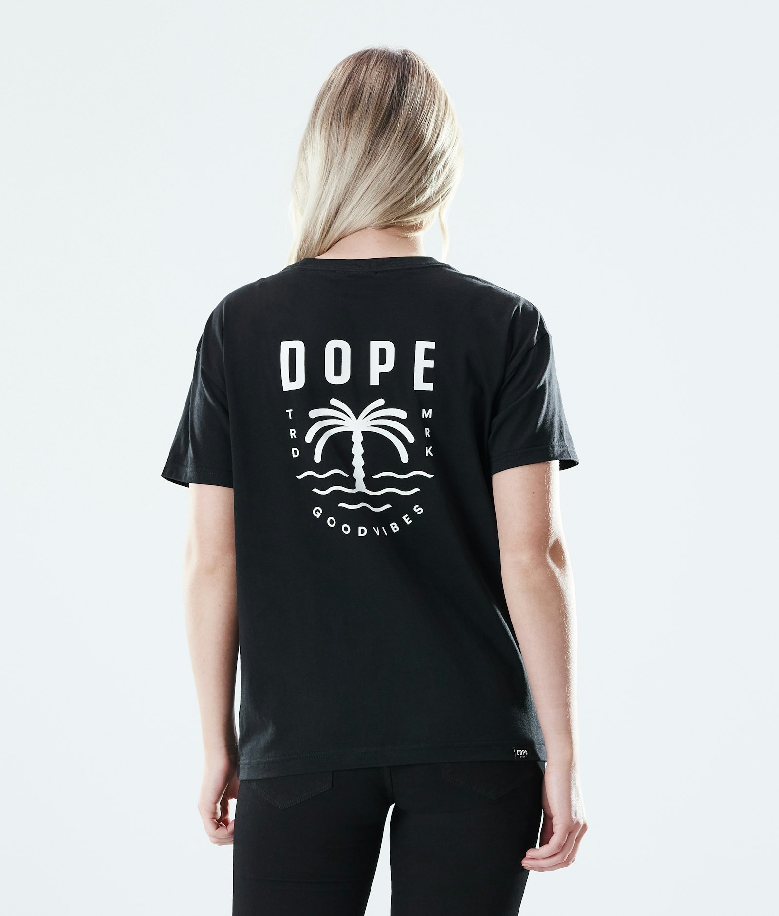 Dope Regular T-shirt Dames Palm Black