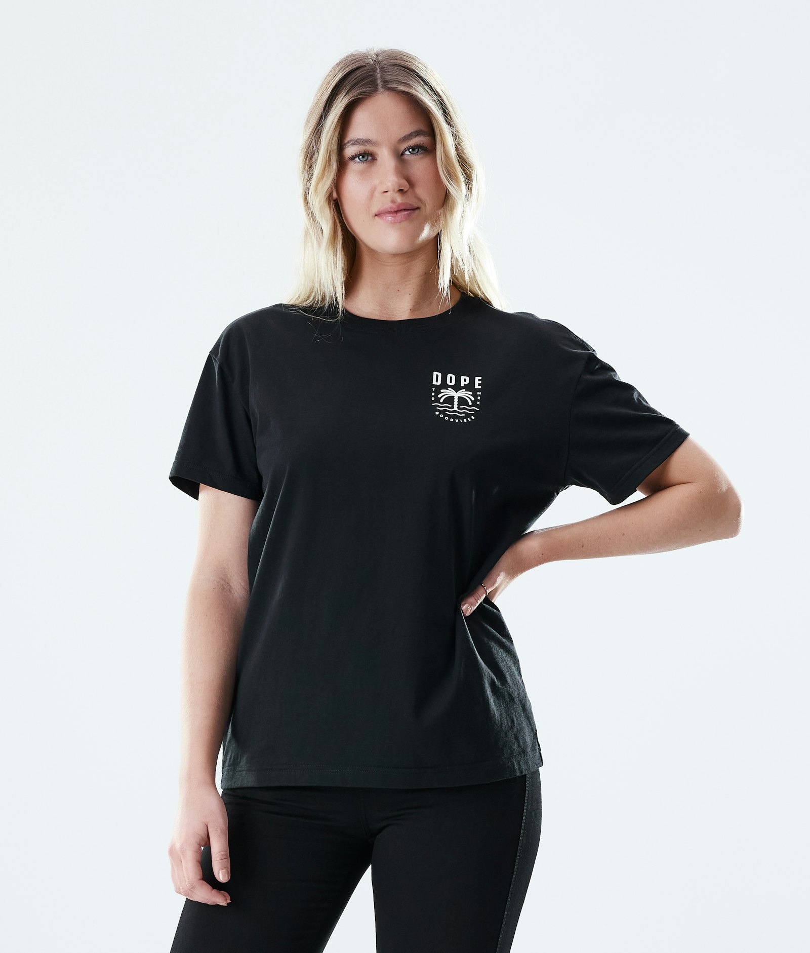 Dope Regular T-paita Naiset Palm Black, Kuva 2 / 7