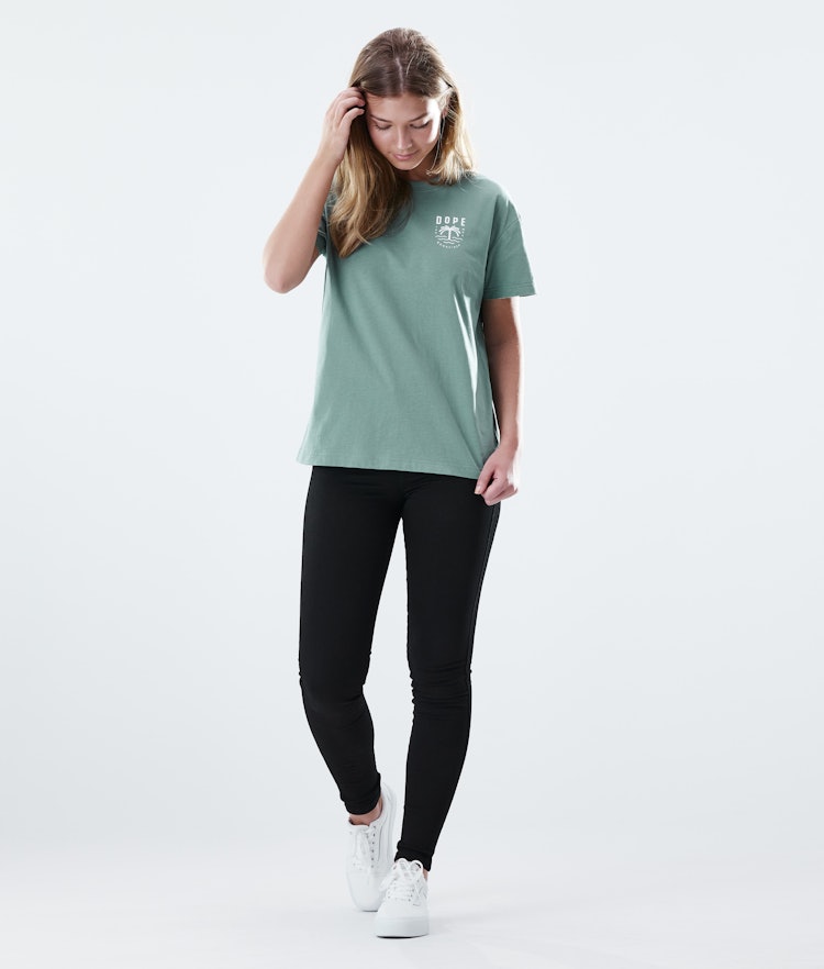 Regular T-Shirt Damen Palm Faded Green, Bild 3 von 7