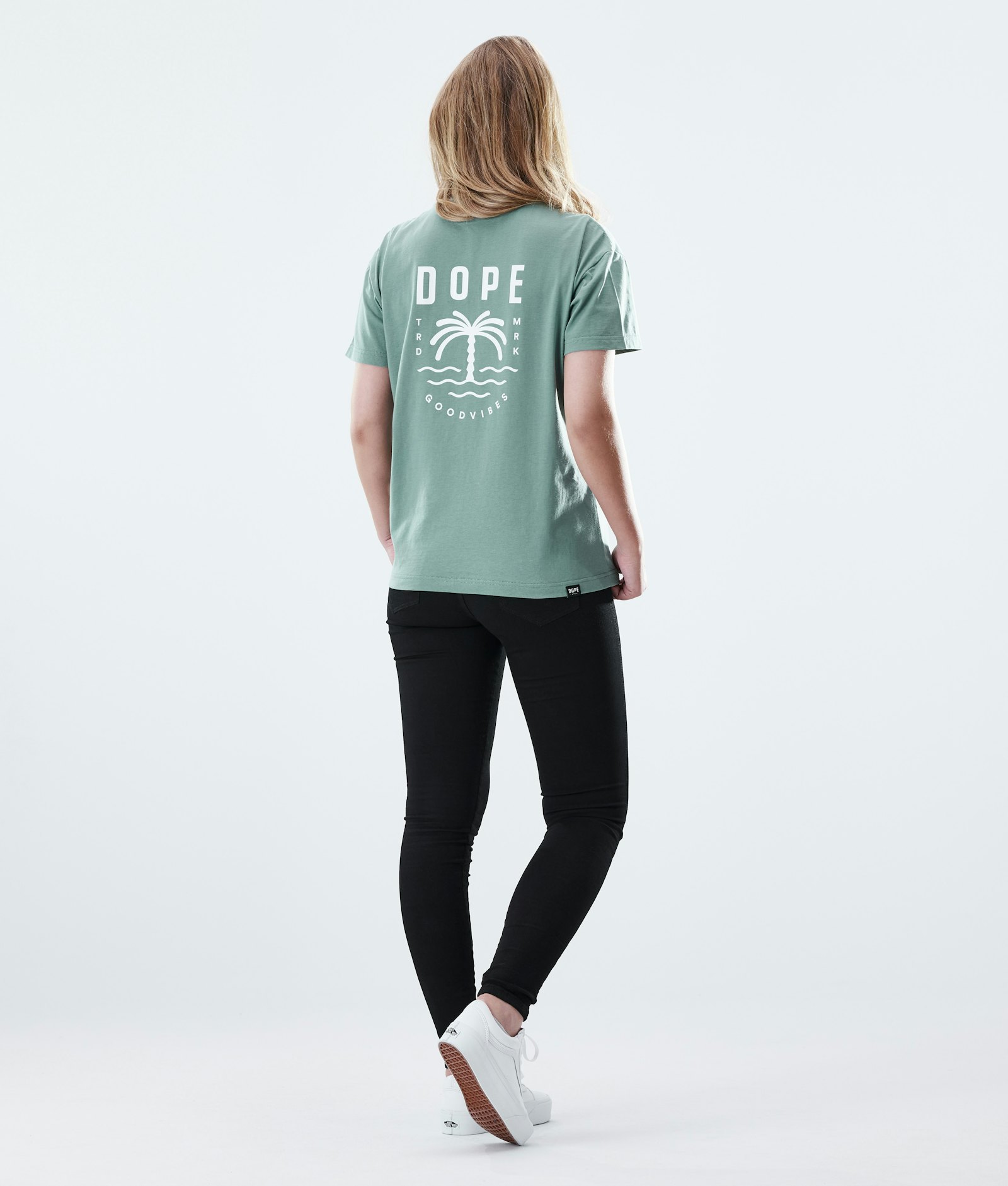 Dope Regular T-shirt Dame Palm Faded Green, Bilde 4 av 7