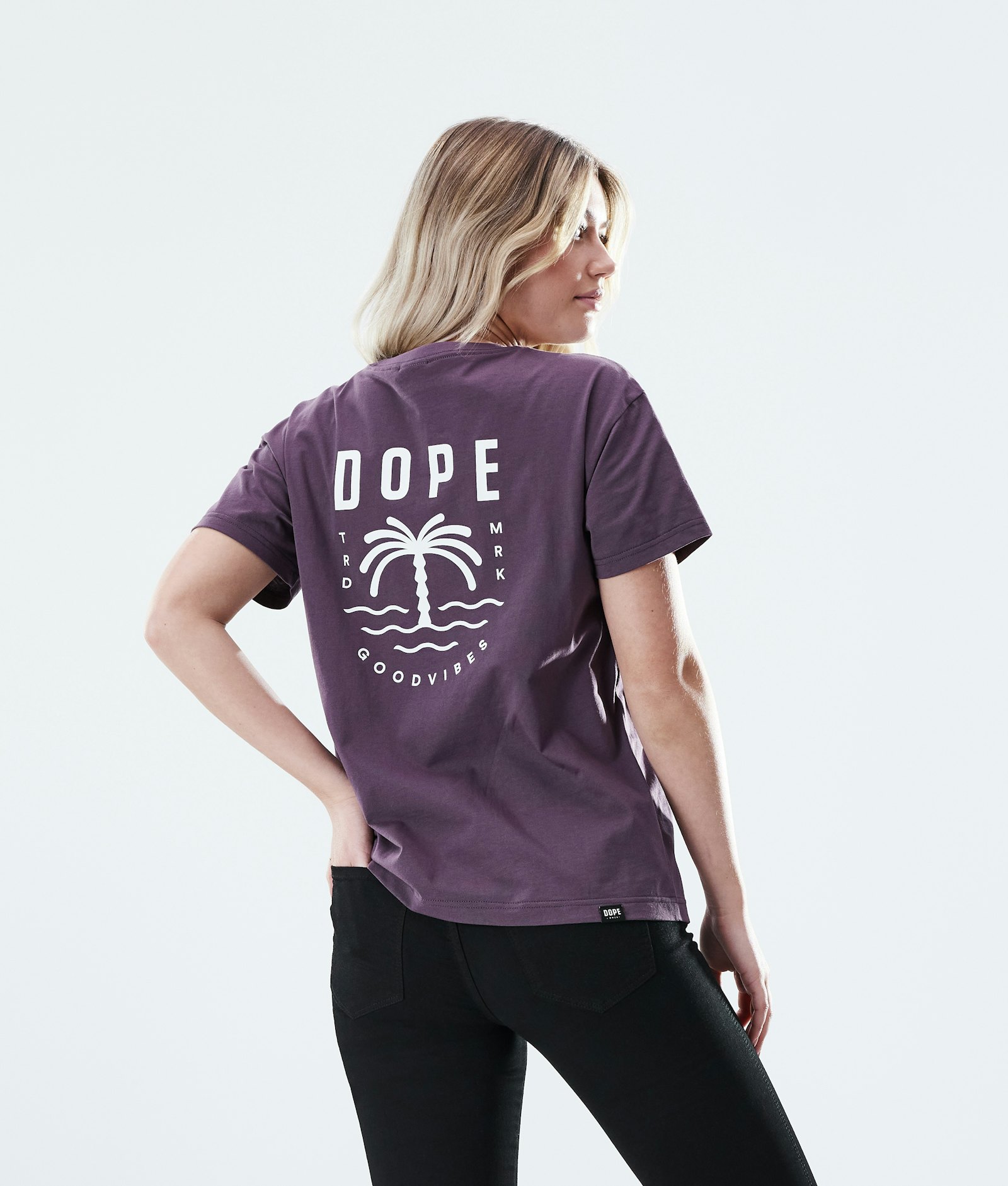 Regular T-shirt Kobiety Palm Faded Grape