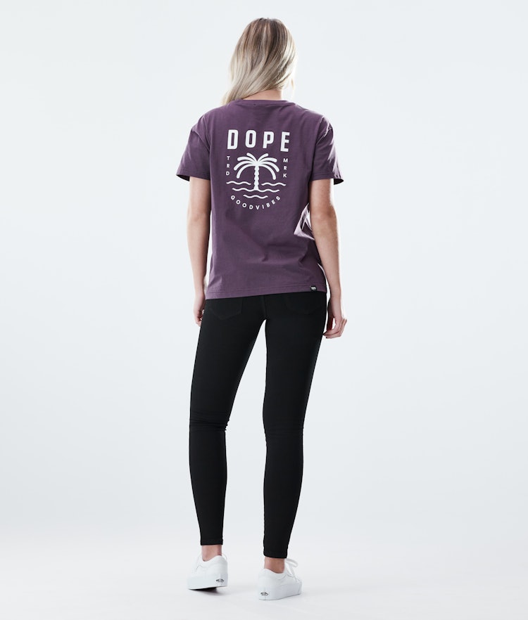 Dope Regular T-shirt Dames Palm Faded Grape
