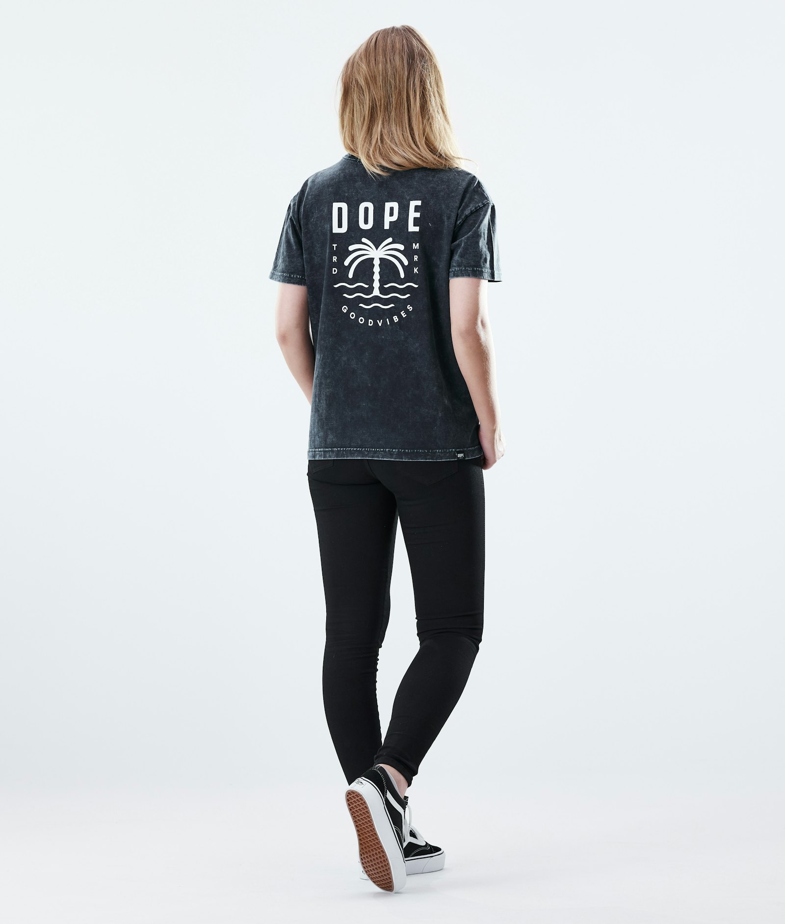 Regular T-shirt Donna Palm Bleached Black, Immagine 4 di 7