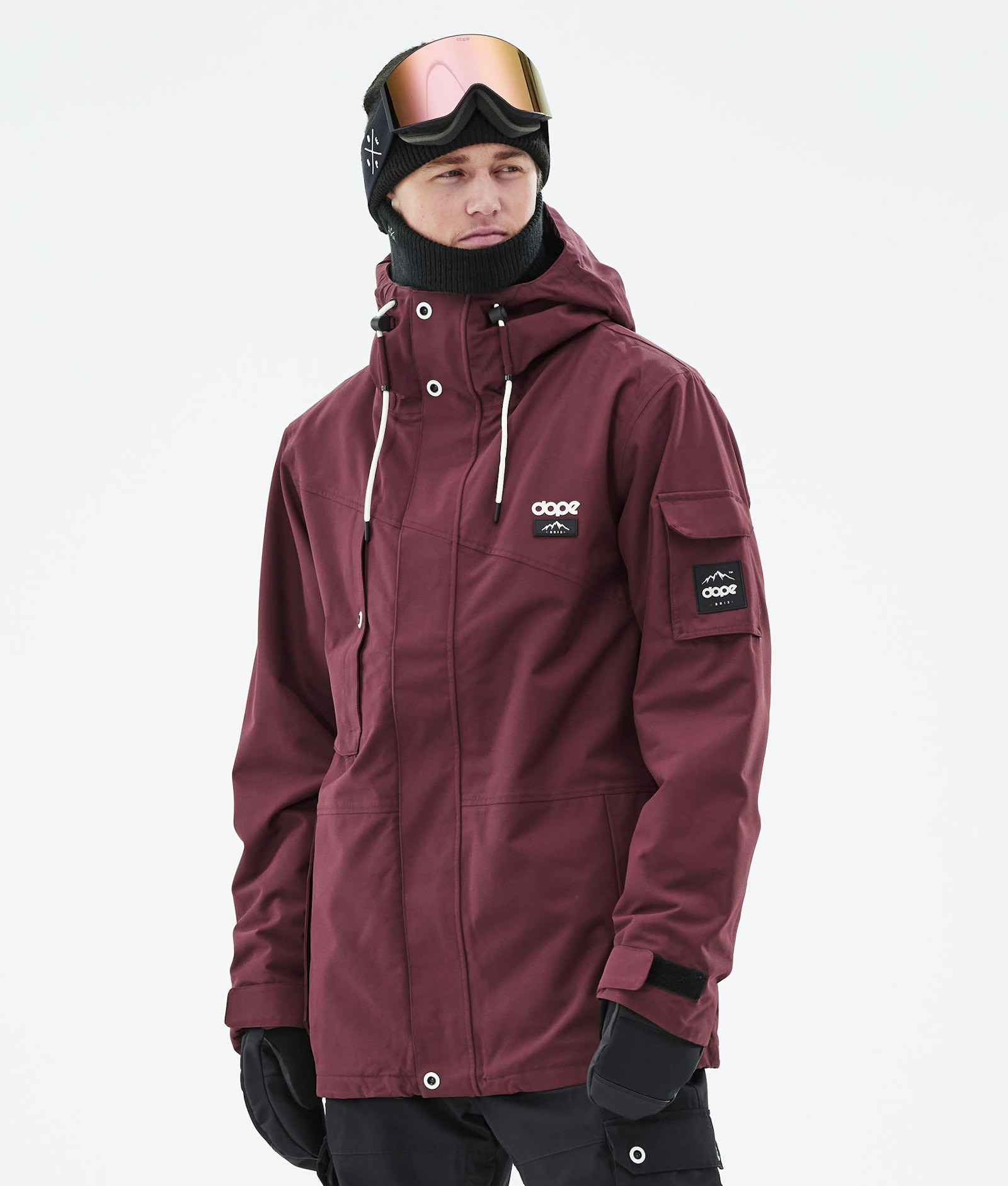 Dope Adept 2019 Snowboard Jacket Men Burgundy Renewed