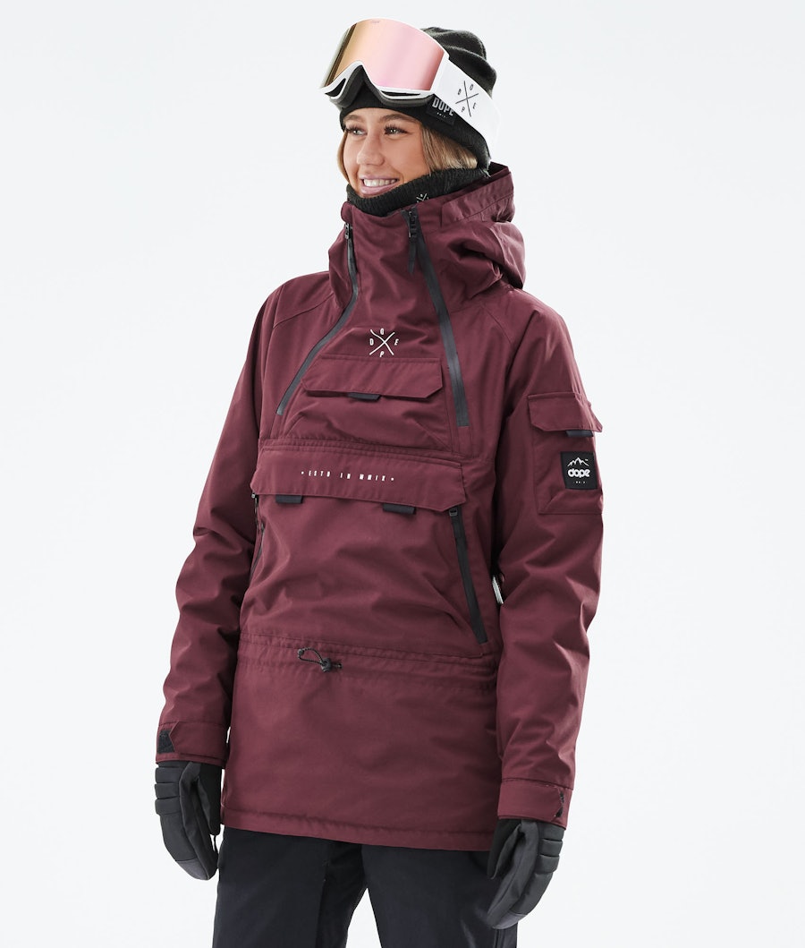Dope Akin W 2019 Snowboard Jacket Burgundy