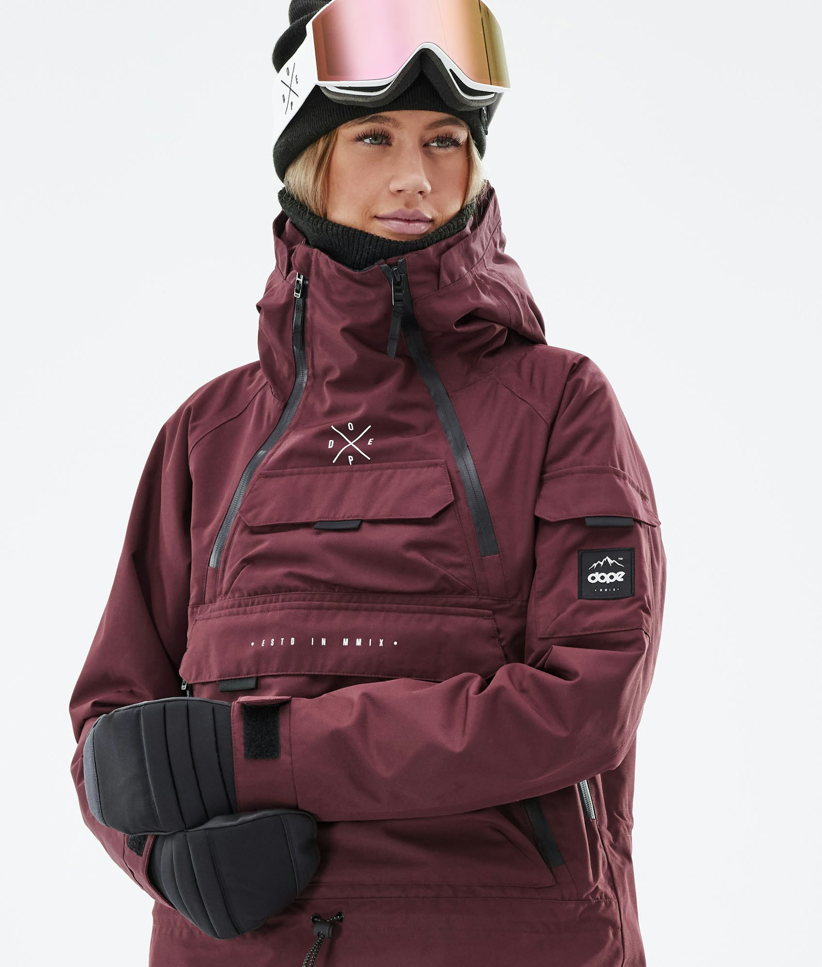 Akin W 2019 Manteau Ski Femme Burgundy, Image 2 sur 9