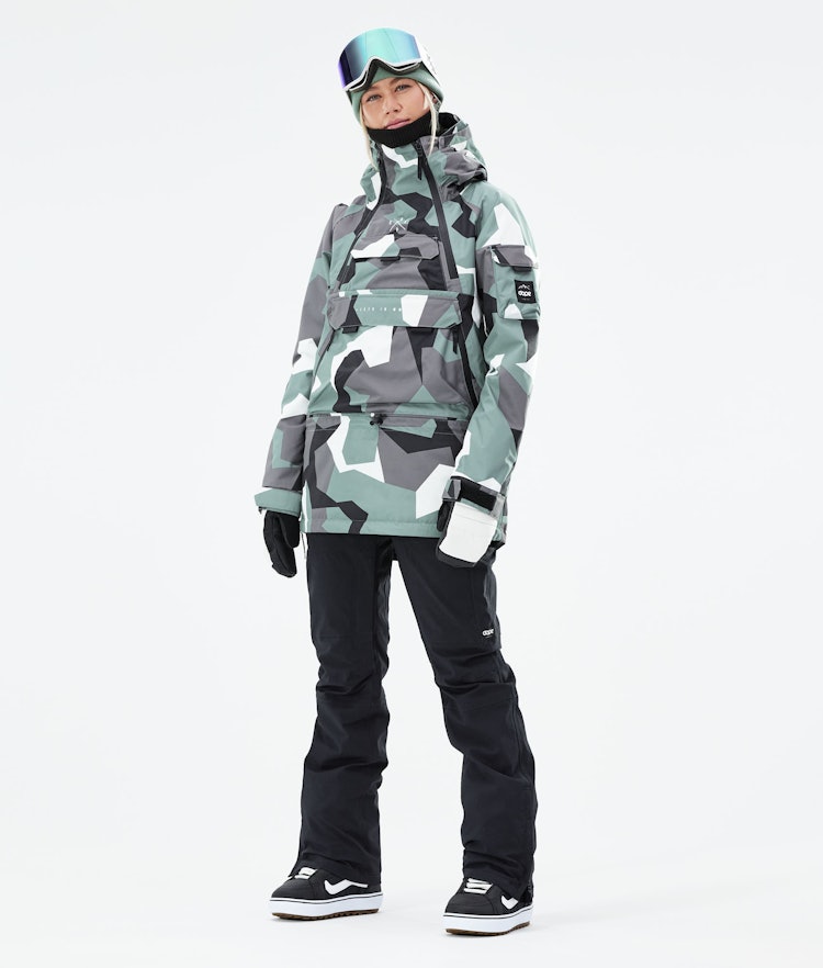 Akin W 2020 Veste Snowboard Femme Faded Green Camo, Image 4 sur 11