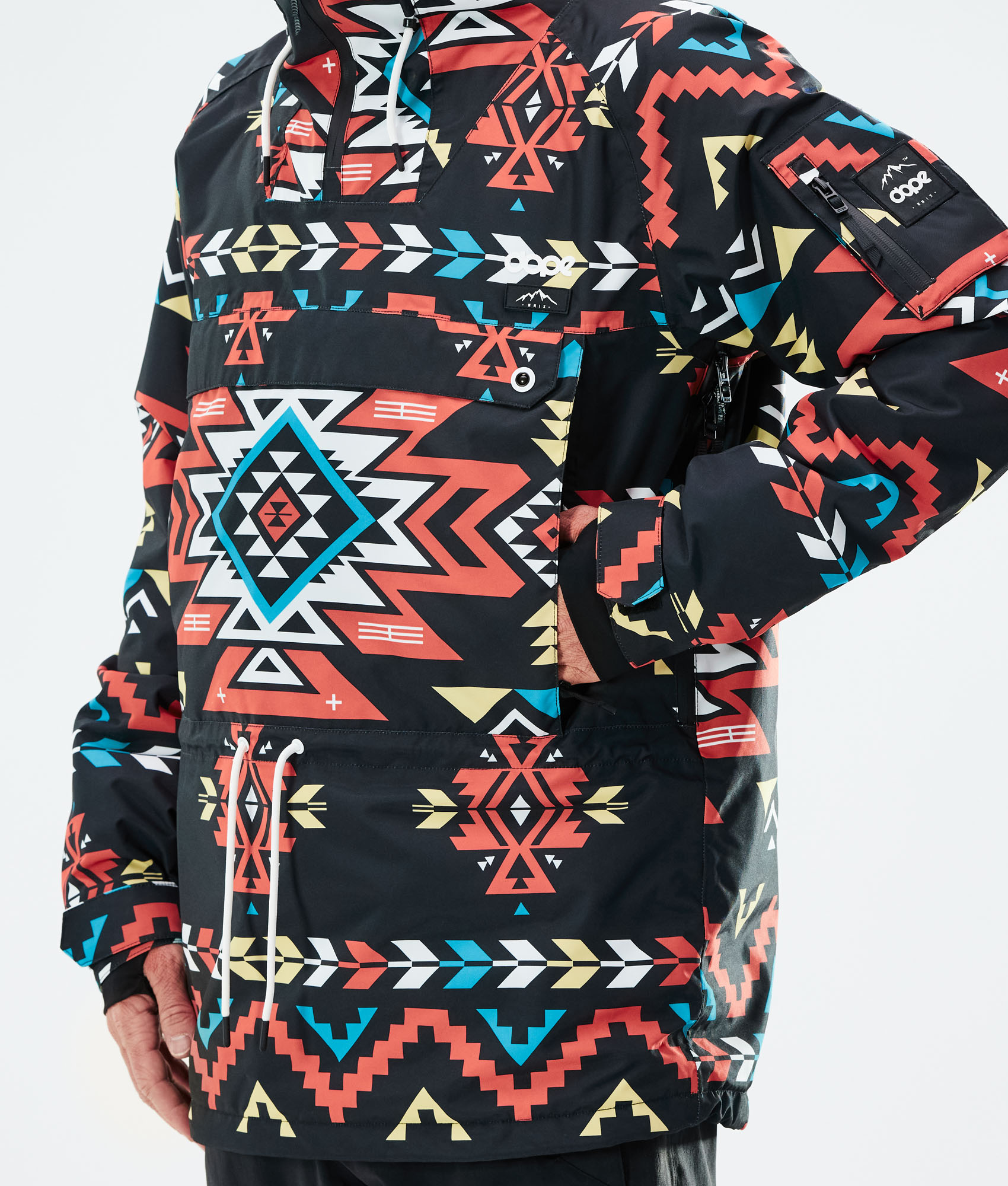 patterned ski jacket