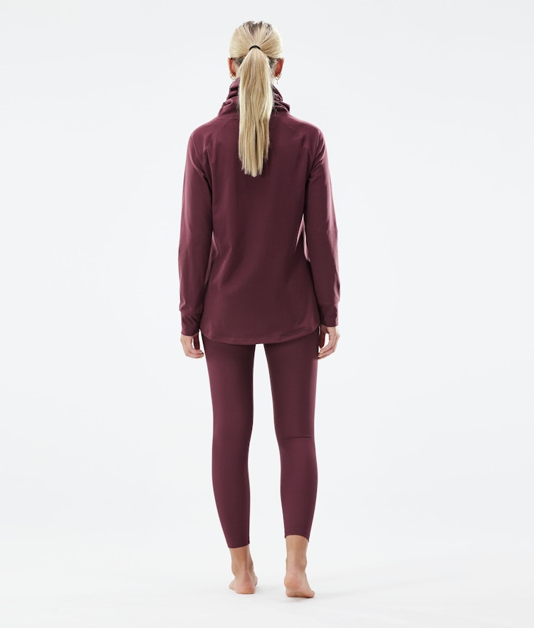 Snuggle W Base Layer Top Women 2X-Up Burgundy, Image 4 of 6