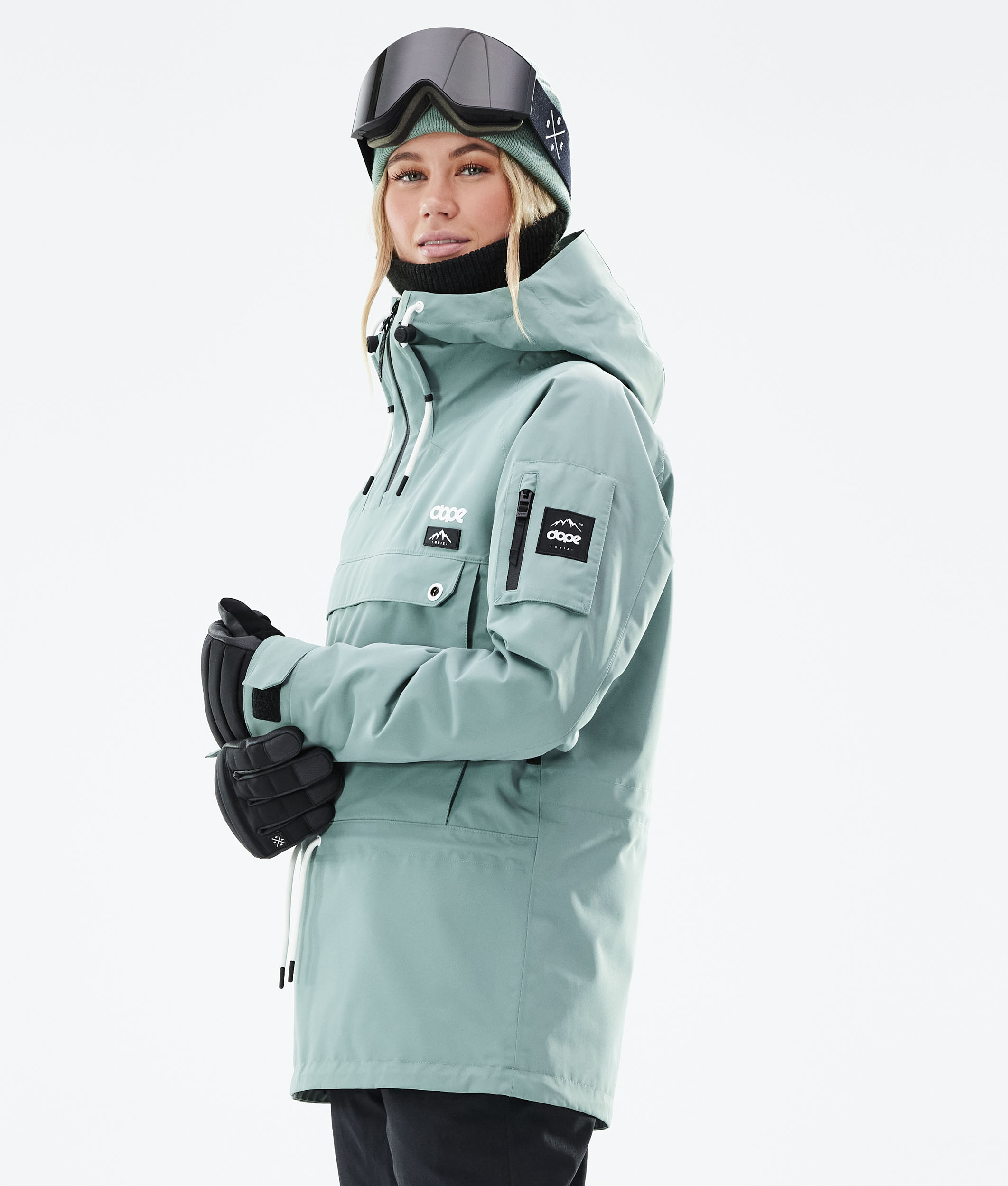 green womens snowboard jacket