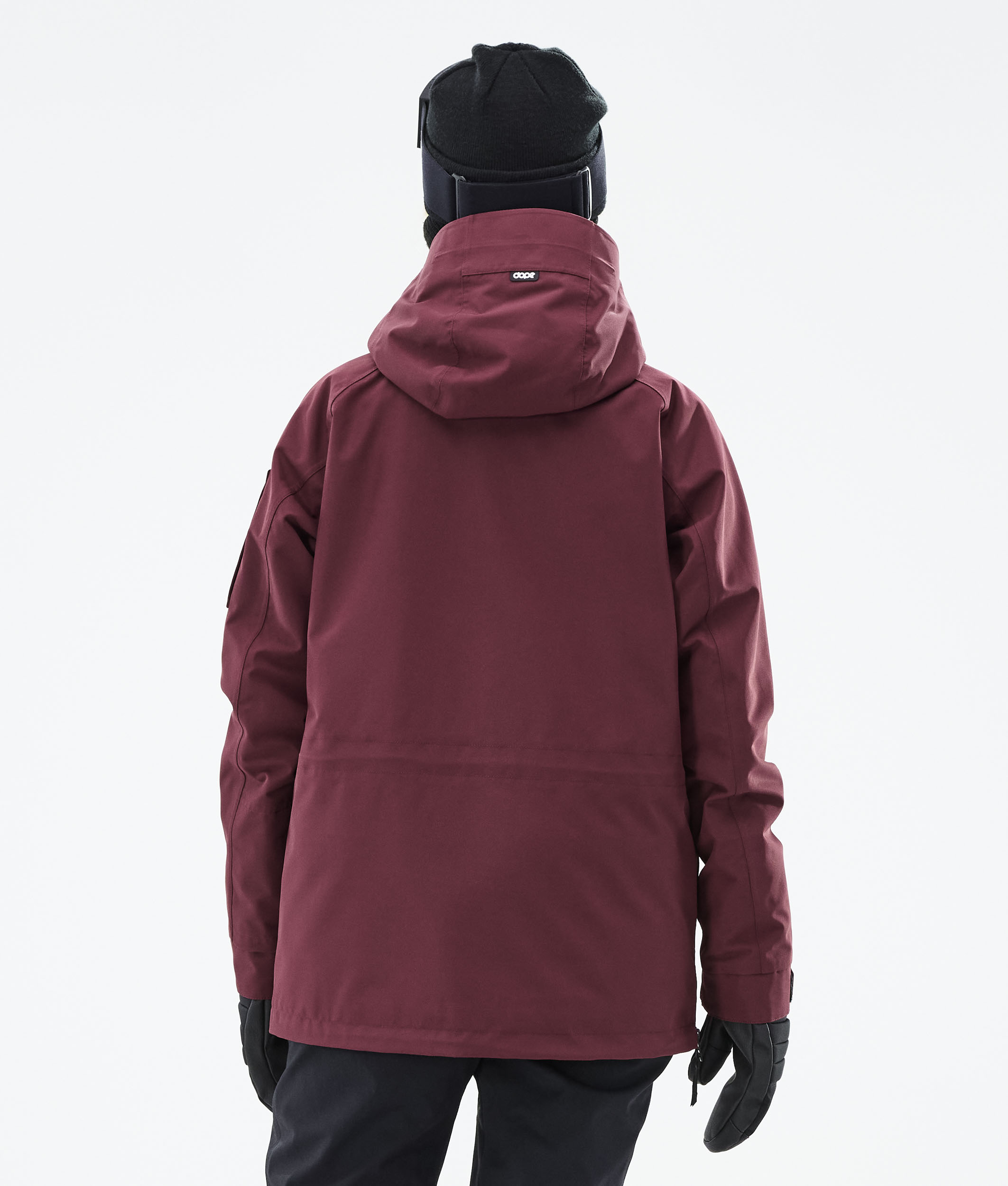 maroon snow jacket