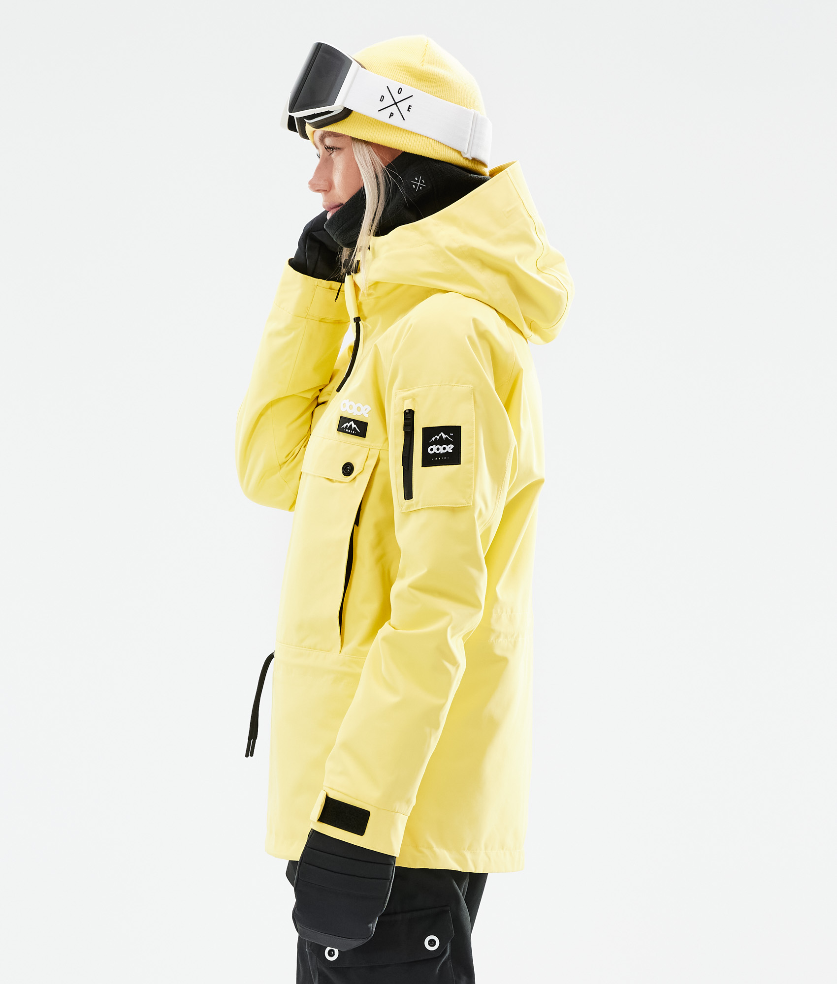 yellow snow jacket