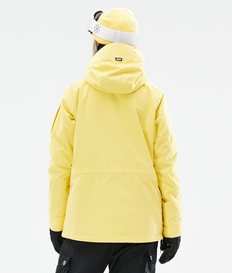 Annok W 2021 Ski Jacket Women Faded Yellow, Image 8 of 10