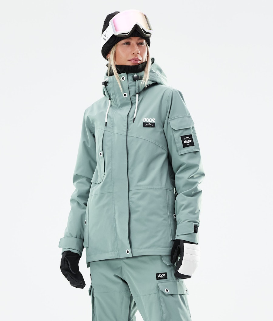Adept W 2021 Snowboard Jacket Women Faded Green Renewed